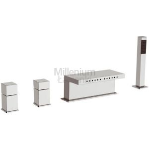 DANIEL RUBINETTERIE Cube Waterfall Cu699 Bateria wannowa