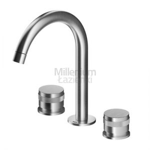 MGS ER283 Bateria umywalkowa 3 otworowa stal nierdzewna