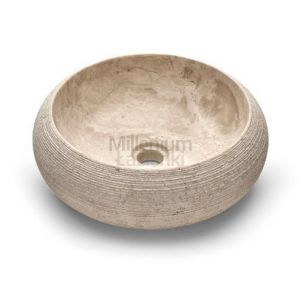 THE BATHCO Domed 00608 Umywalka z kamienia blatowa okrągła