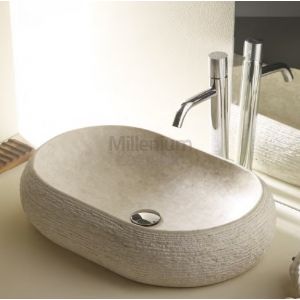 THE BATHCO Domed 00612 Umywalka z kamienia blatowa owalna