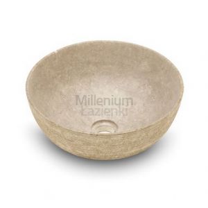 THE BATHCO Domed 00614 Umywalka z kamienia nablatowa okrągła