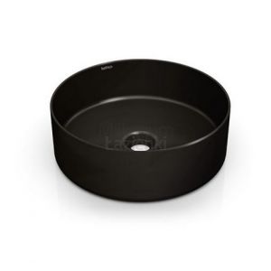 THE BATHCO Dinan 4150 Umywalka nablatowa czarna matowa okrągła