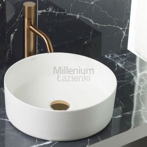 THE BATHCO Dinan 4151 Umywalka blatowa biała matowa okrągła