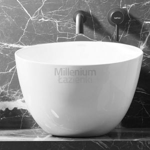 THE BATHCO Kilimanjaro 4171 Umywalka blatowa wysoka biała połysk